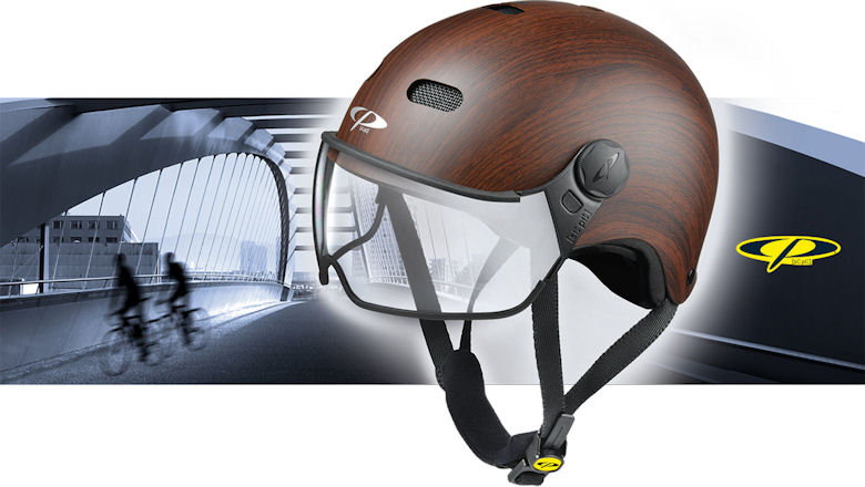 cp carachillo e bike helm - beste fietshelm met vizier voor brildragers