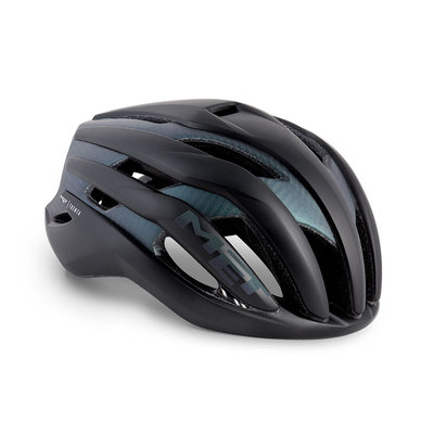MET Trenta 3K carbon zwart iridescent racefiets helm - slechts 215 gram! - kan ook met verlichting
