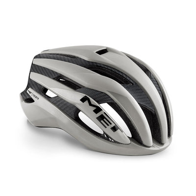 MET Trenta 3K carbon grijs racefiets helm - slechts 215 gram! - kan ook met verlichting