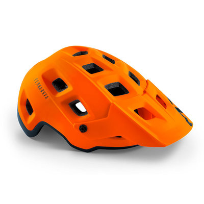 MET Terranova mtb helm oranje - met afneembaar vizier - kan optioneel met verlichting