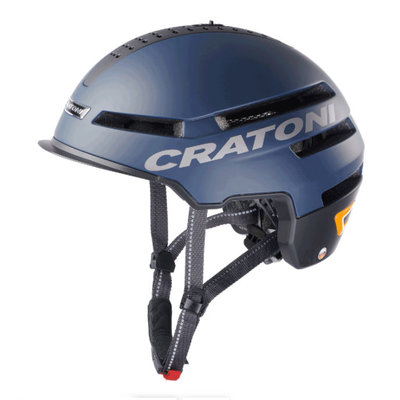 Cratoni Smartride blauw mat - Pedelec helm - Fietshelm met Speakers - Licht en App