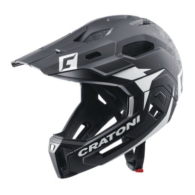 cratoni c-maniac 2.0 MX black white - mtb helm full face met cameraport