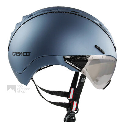 Casco Roadster Blauw e bike helm + vautron vizier (meekleurend) - Gratis montage!