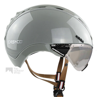 Casco Roadster Grijs e bike helm + vautron vizier (meekleurend) - Gratis montage!