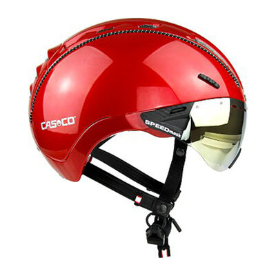 Casco Roadster Plus Rood e bike helm - Met Casco Speedmask Sunset Vizier