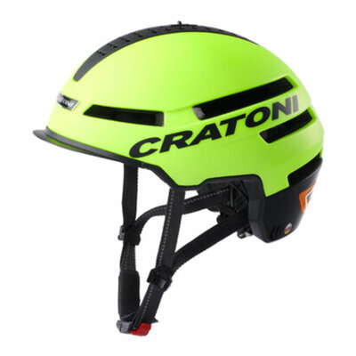 Cratoni Smartride 1.2 neon geel - Pedelec helm met Speakers, Verlichting en App - Kan met Vizier!