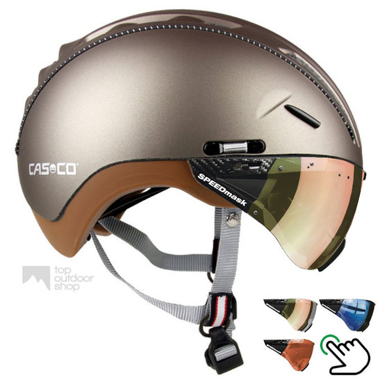 Casco Roadster Olive e bike helm + carbonic multilayer vizier (keus uit 3) - Gratis montage! afbeelding