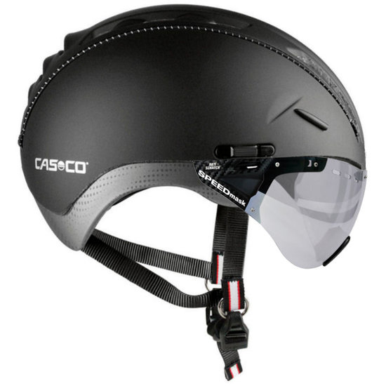 Casco Roadster Zwart e bike helm + anti scratch vizier - Gratis montage!