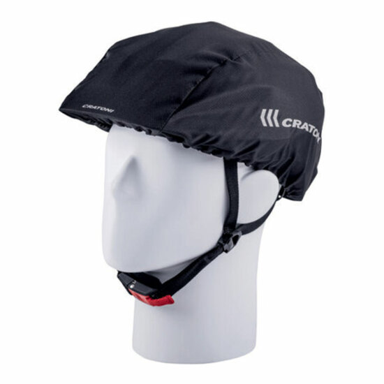 Cratoni regenhoes fietshelm zwart - Beschermd tegen regen, wind en kou