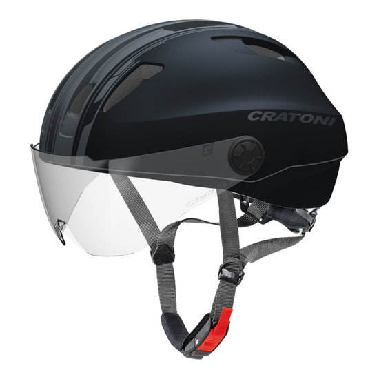 Cratoni Evo Zwart-antraciet - e bike helm - Fietshelm met Vizier