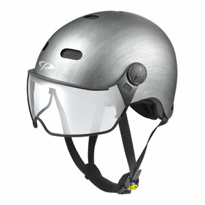 cp270410-carachillo e bike helm metallic - beste fietshelm met vizier voor brildragers