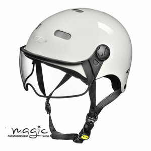 Discriminerend Harde ring Stam CP E-bike helm wit fluoriserend kopen? | Schaal licht op in donker